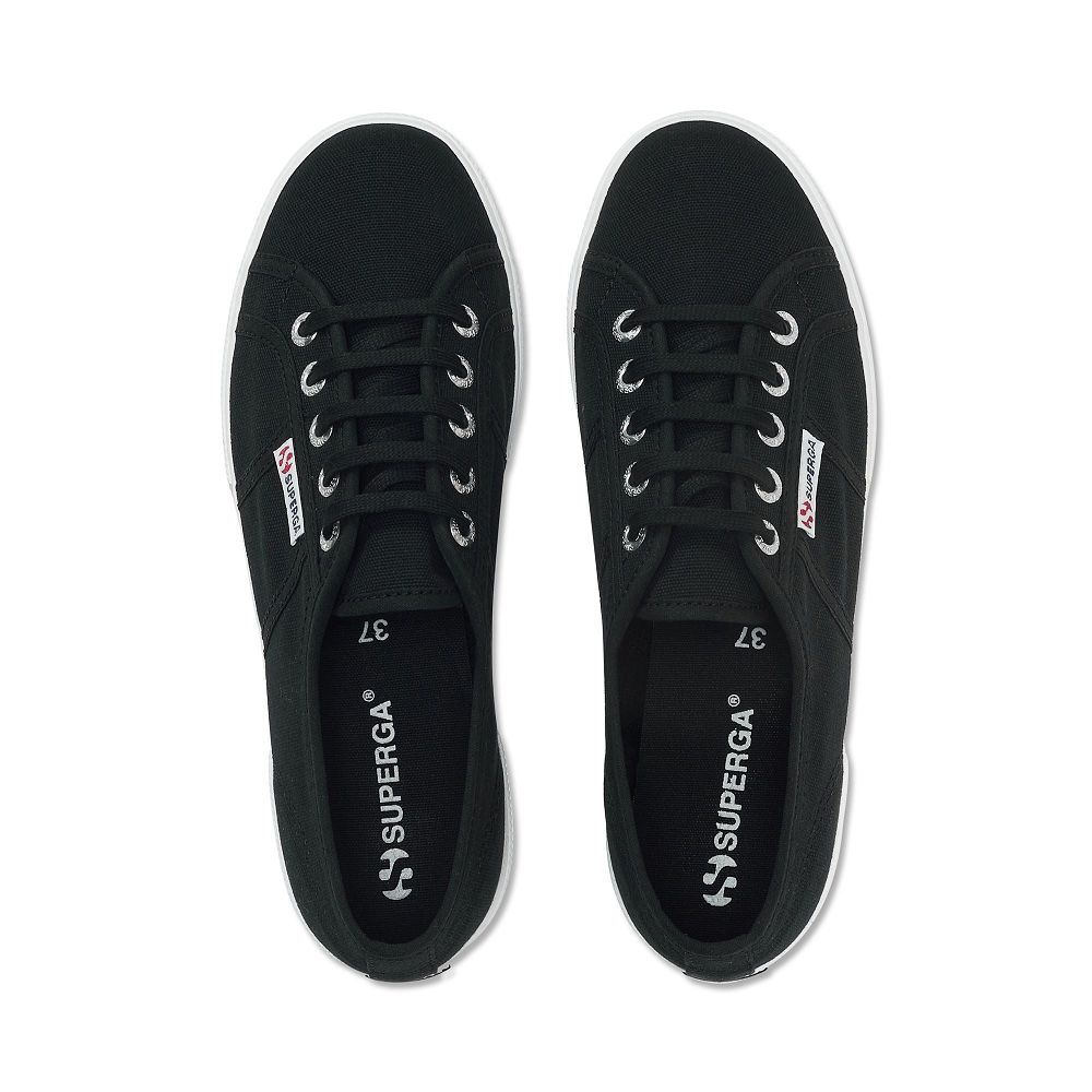 Superga 2950 Cotu Black Low Top Sneakers - Men's Sneakers USA | US2859634